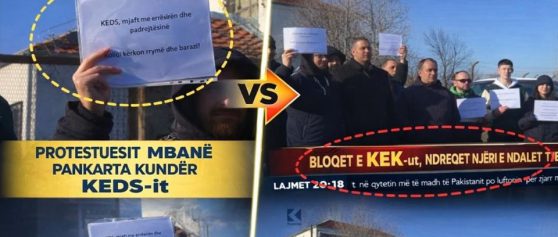 Kur pankartat flasin për KEDS, por titrat fajësojnë KEK-un